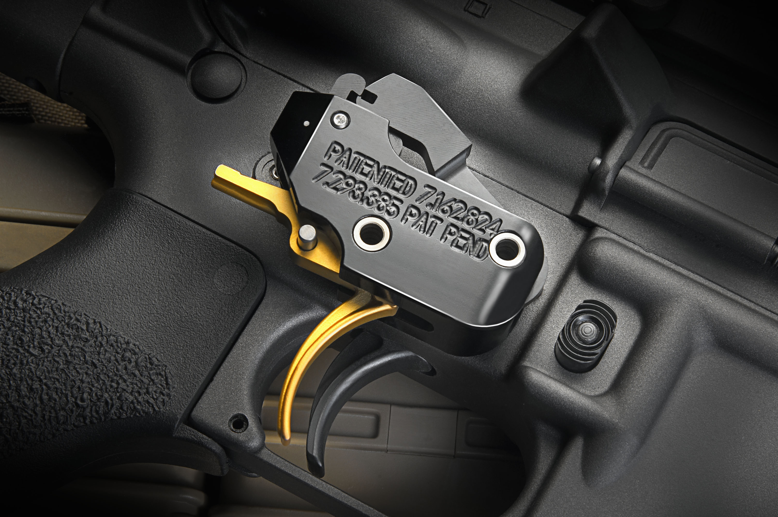 AR 15 Gold Fixed Trigger - American Trigger Corp. - AR Gold Trigger for ...